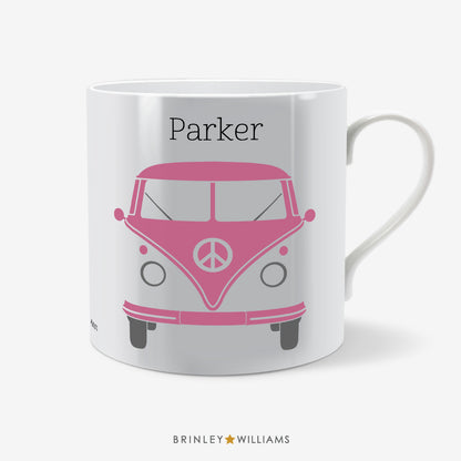 Camper Van Personalised Mug - Pink