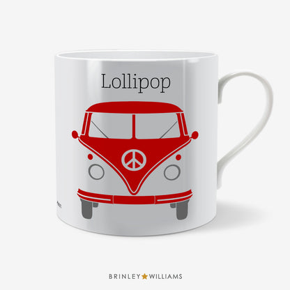 Camper Van Personalised Mug - Red