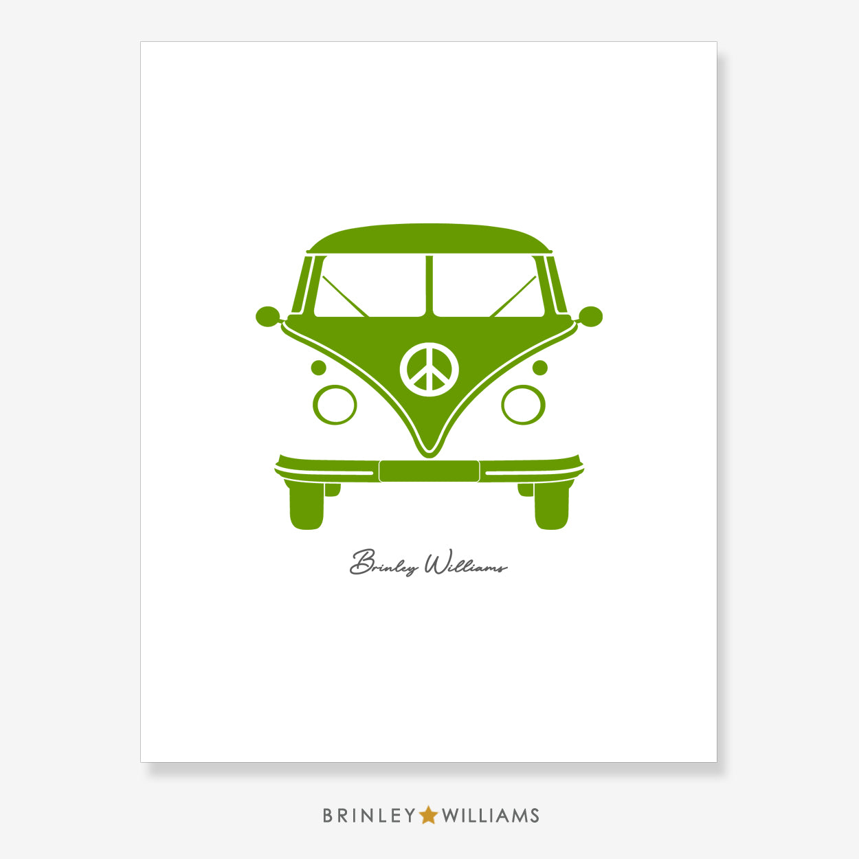 Camper Van Wall Art Poster - Green