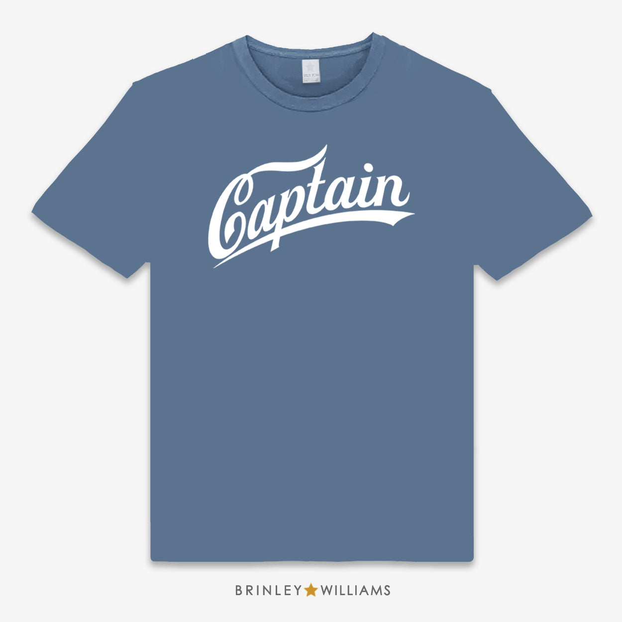 Indigo Blue Unisex t-shirt with 'Captain'  design printed on it 