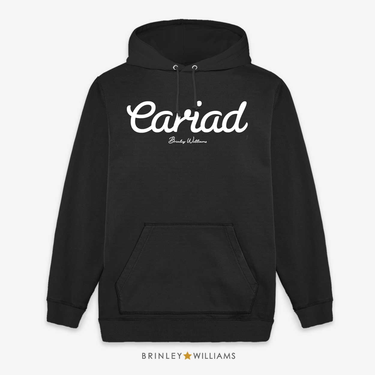 Cariad Unisex Welsh Hoodie - Black