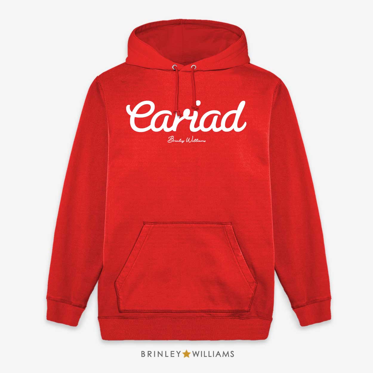 Cariad Unisex Welsh Hoodie - Fire red