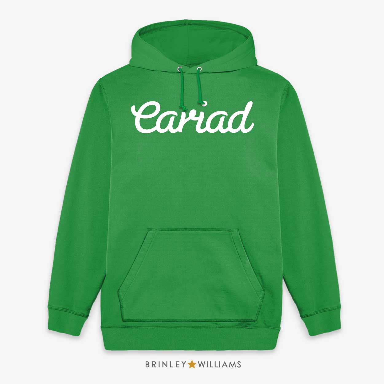 Cariad Unisex Welsh Hoodie - Kelly Green