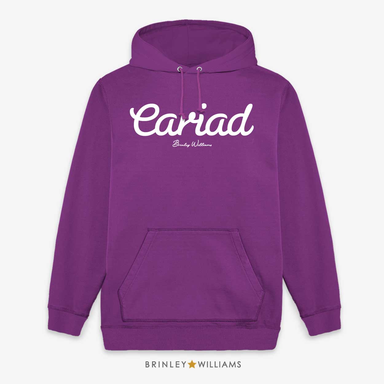 Cariad Unisex Welsh Hoodie - Purple