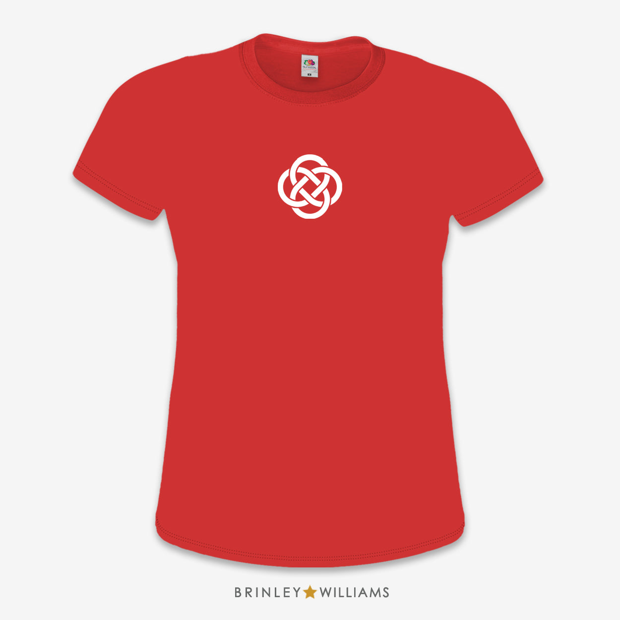 Celtic Knotwork Circle Slim Fit T-shirt - Fire Red