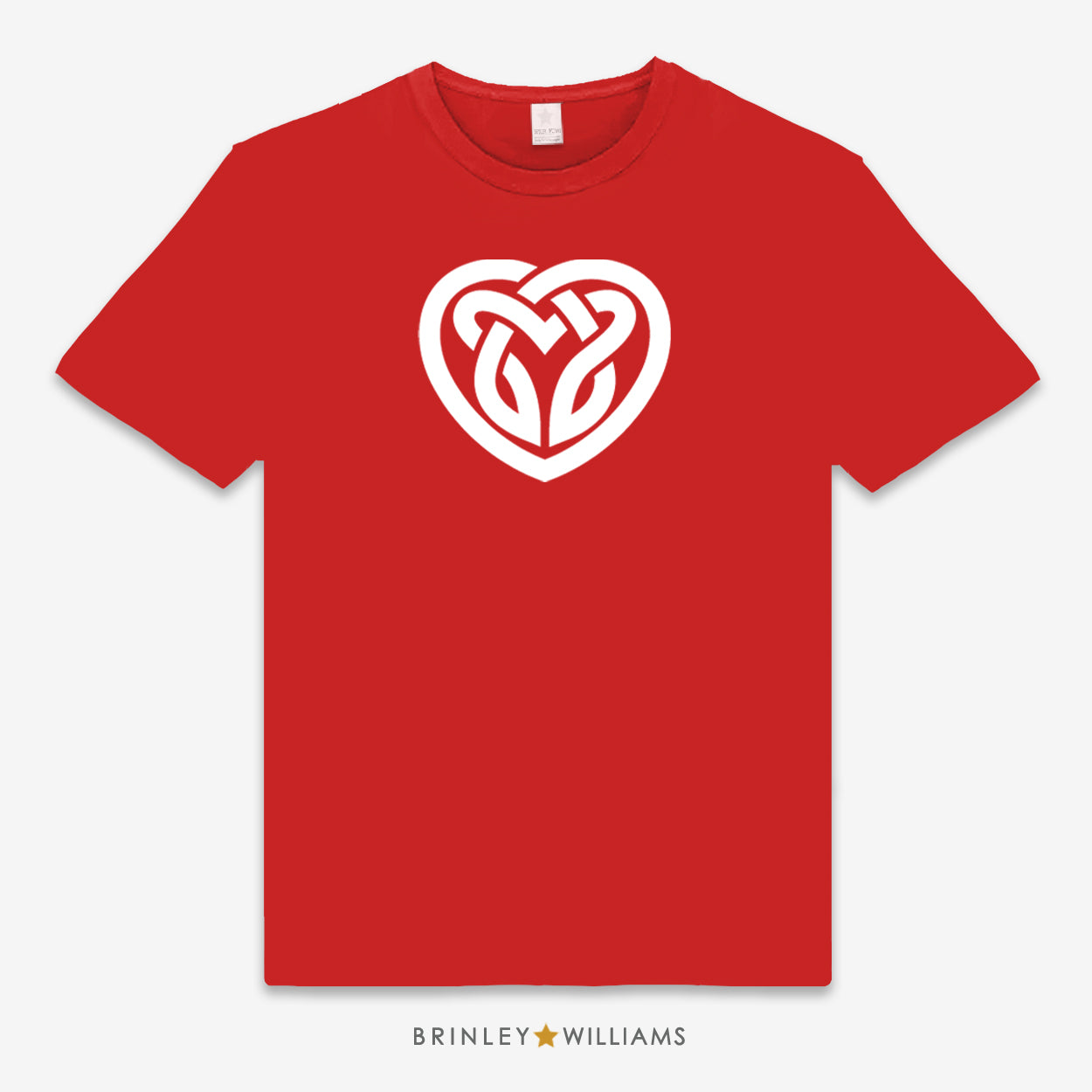 Celtic Knotwork Heart Unisex Kids T-shirt - Fire red