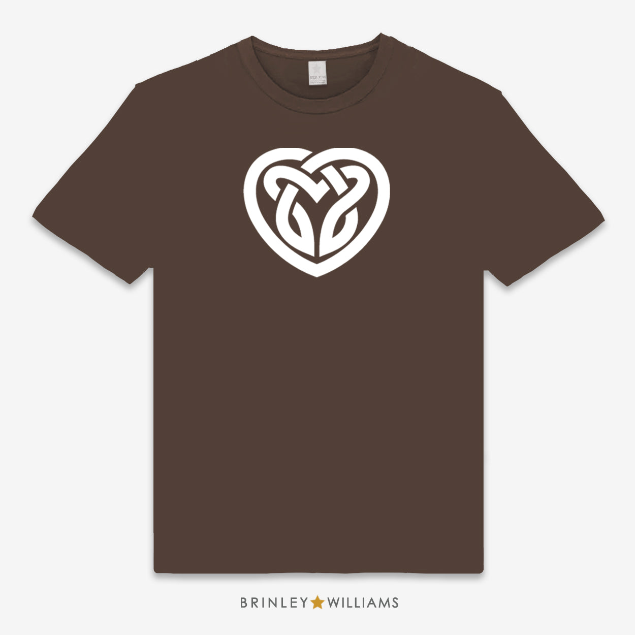 Celtic Heart Unisex Classic Welsh T-shirt - Chocolate Brown