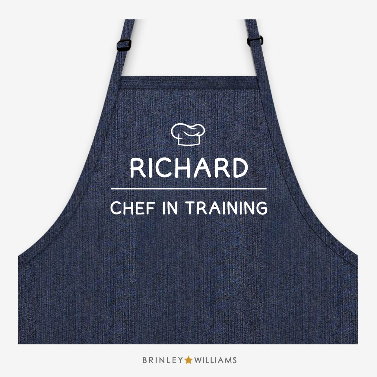 Chef in Training Personalised Indigo Denim Apron