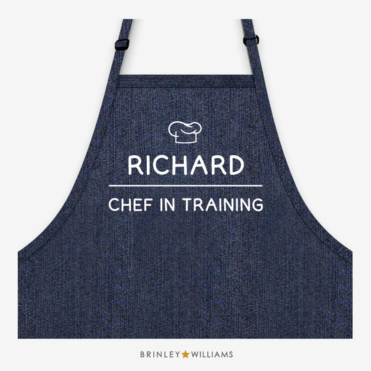 Chef in Training Personalised Indigo Denim Apron