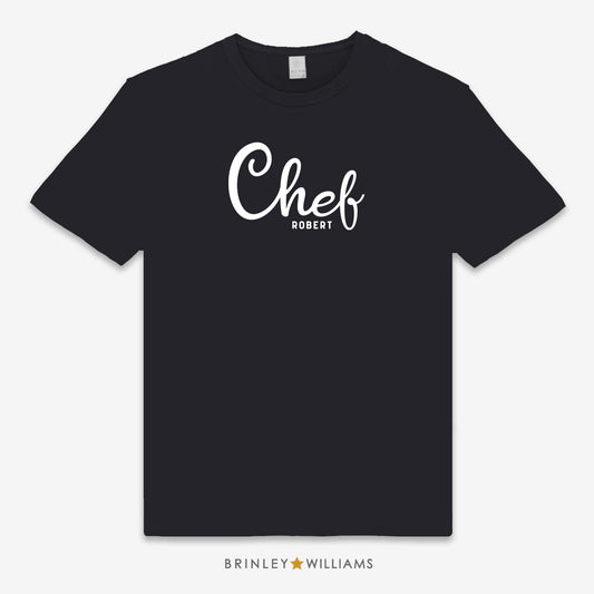 Chef Personalised Unisex Culinary T-shirt - black