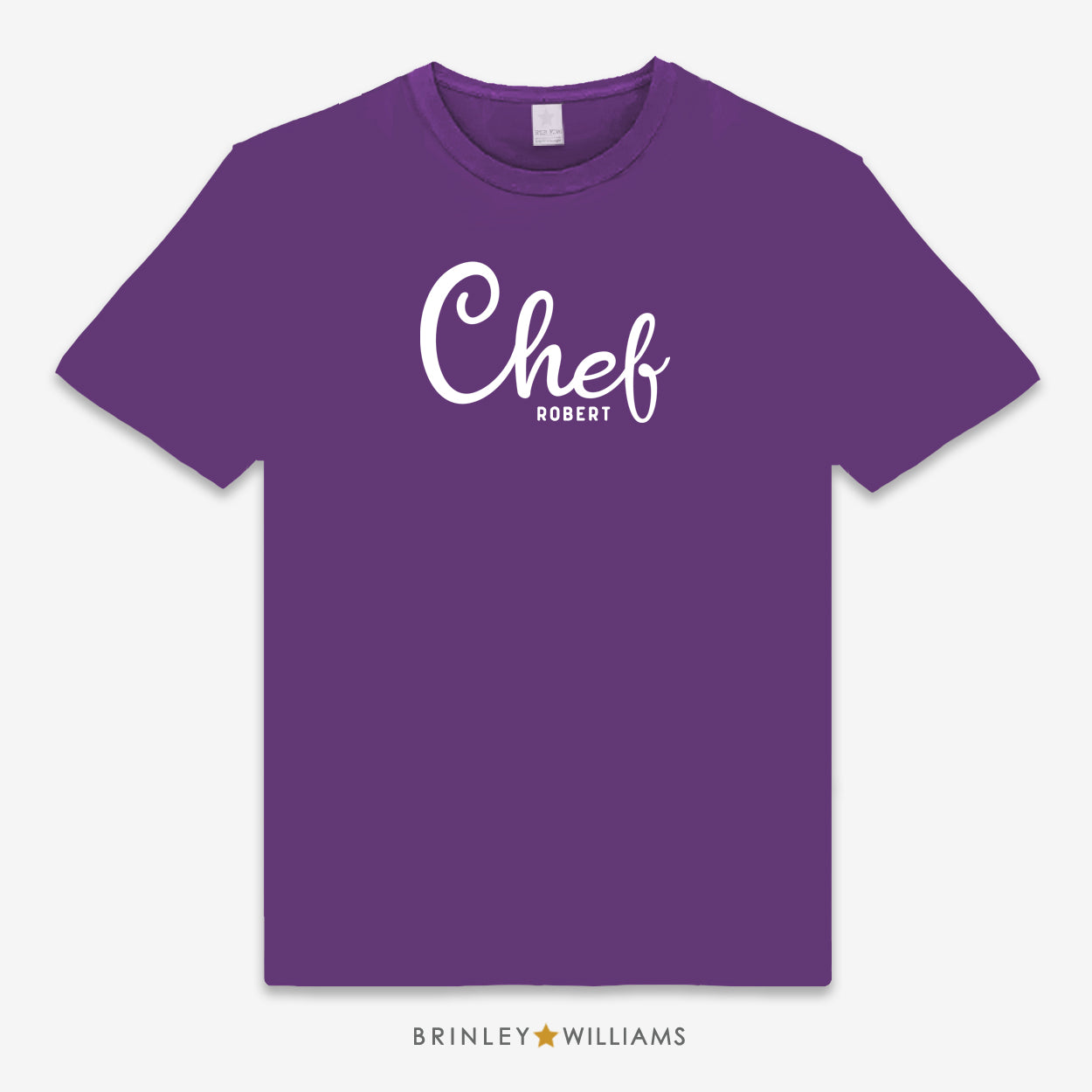 Chef Personalised Unisex Culinary T-shirt - purple
