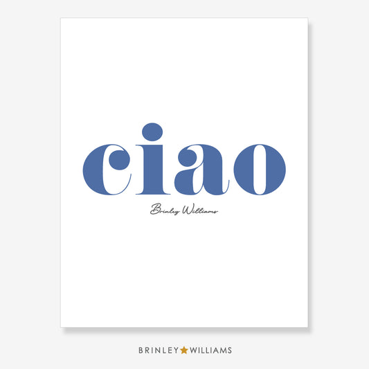 Ciao Wall Art Poster - Blue