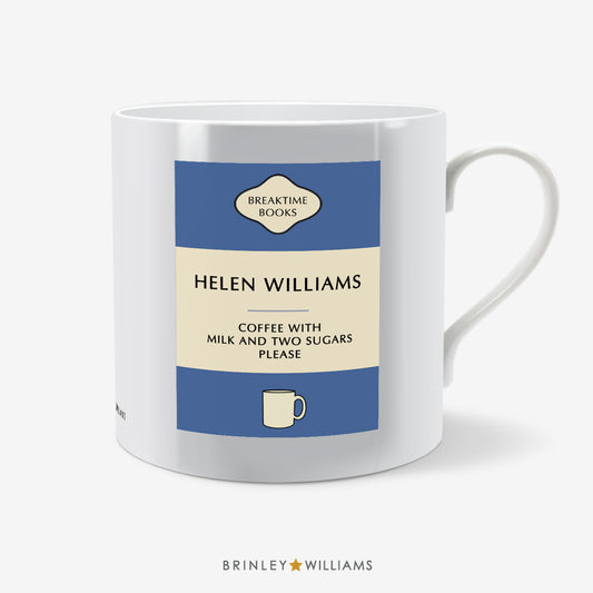 Classic Novel Personalised Mug - Blue