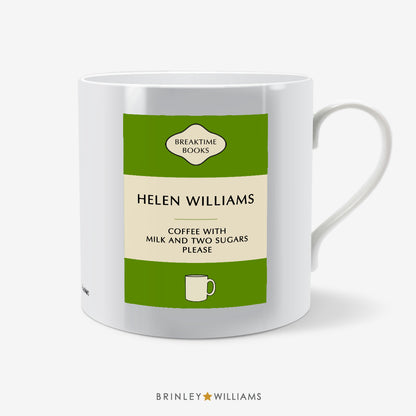 Classic Novel Personalised Mug - Green