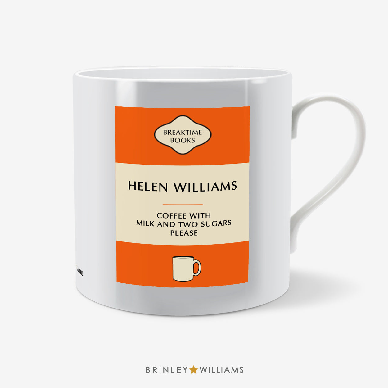 Classic Novel Personalised Mug - Orange