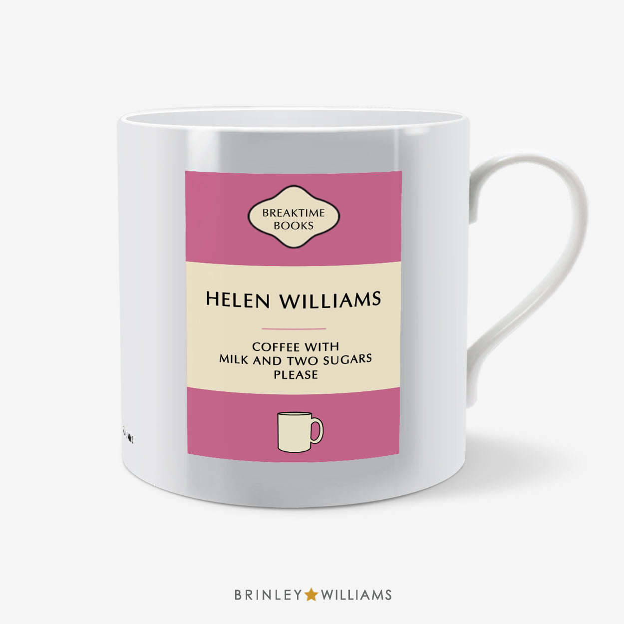 Classic Novel Personalised Mug - Pink