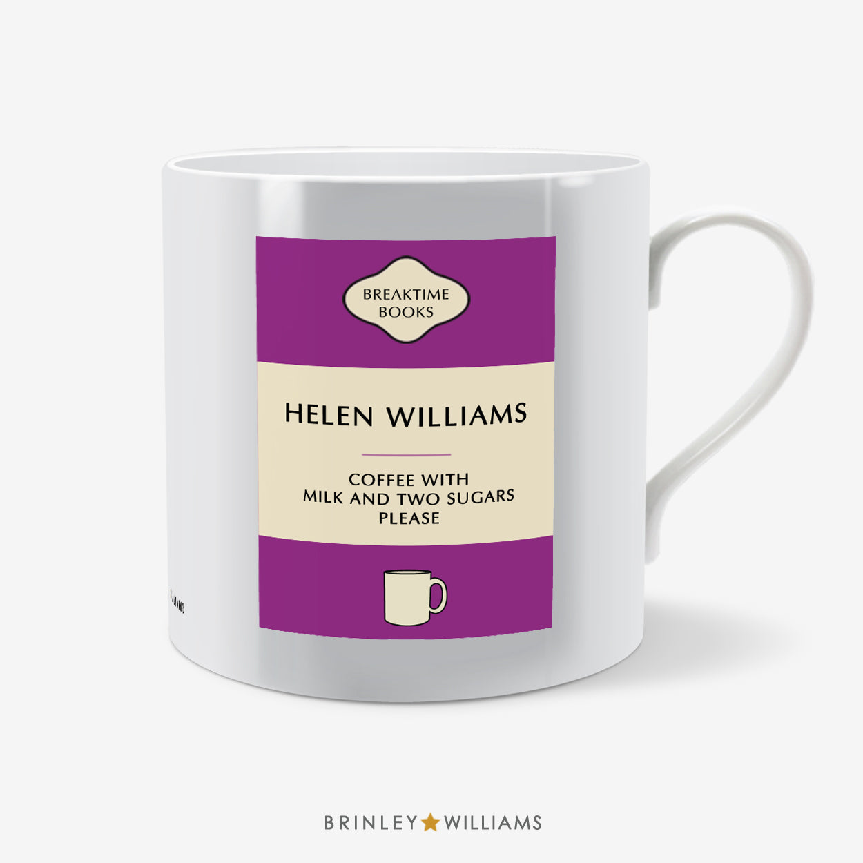 Classic Novel Personalised Mug - Purple