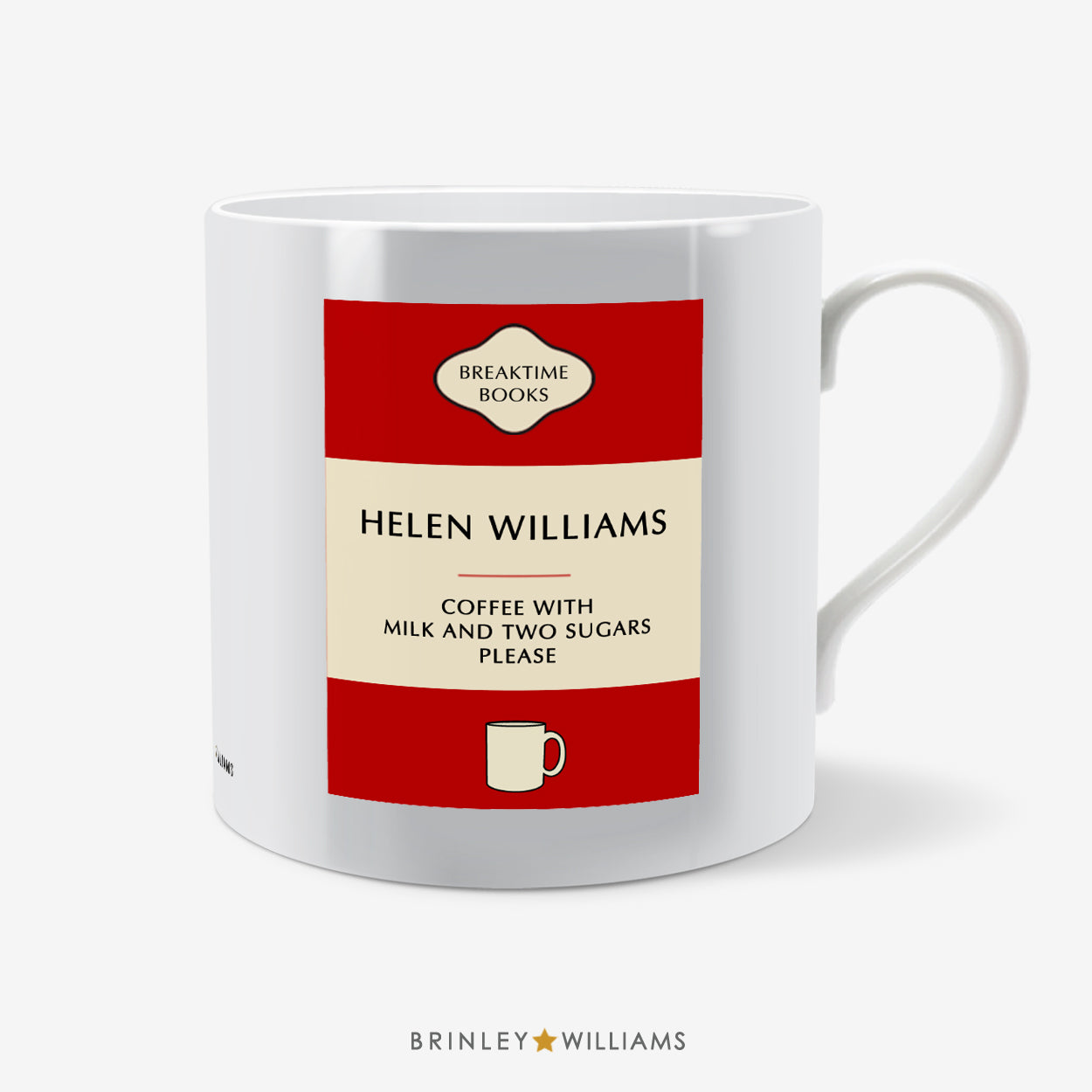 Classic Novel Personalised Mug - Red
