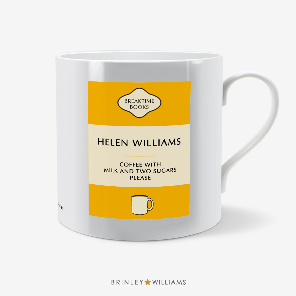Classic Novel Personalised Mug - Yellow
