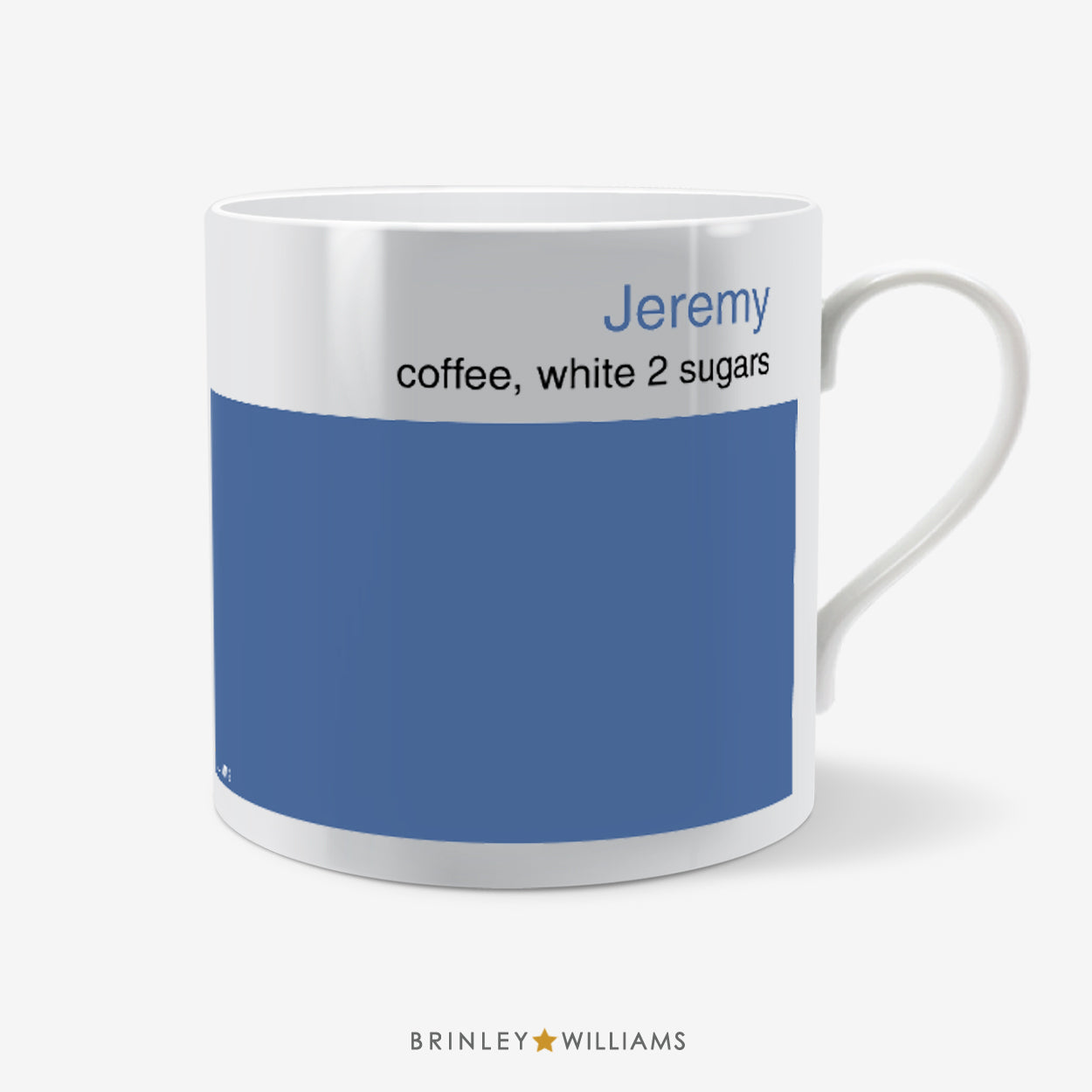 Colour Block Personalised Mug - Blue