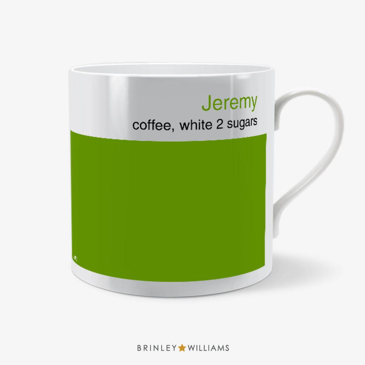 Colour Block Personalised Mug - Green