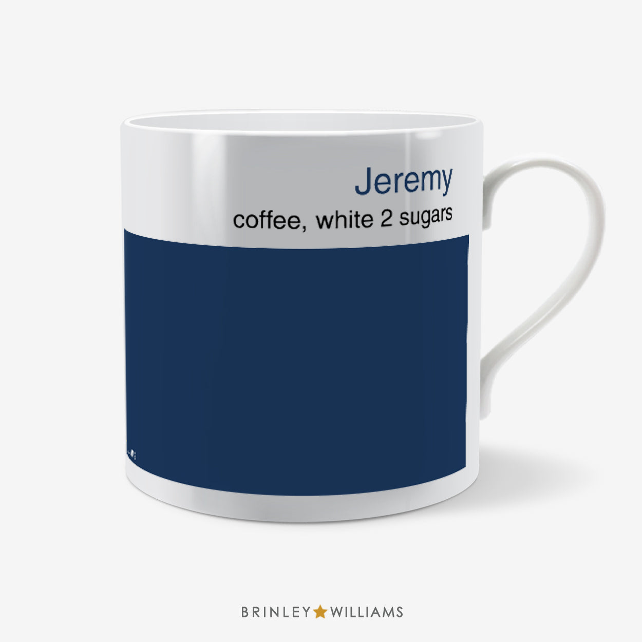 Colour Block Personalised Mug - Navy