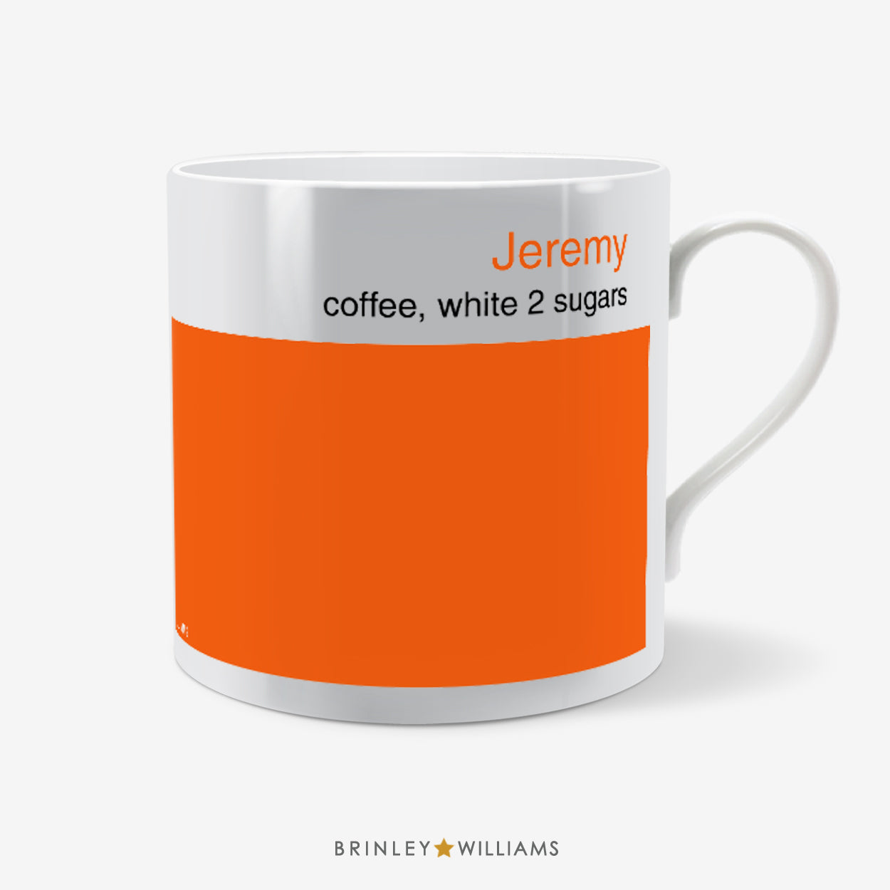 Colour Block Personalised Mug - Orange