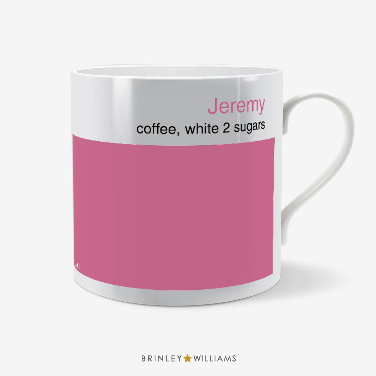 Colour Block Personalised Mug - Pink