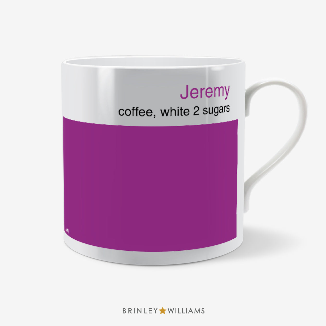 Colour Block Personalised Mug - Purple