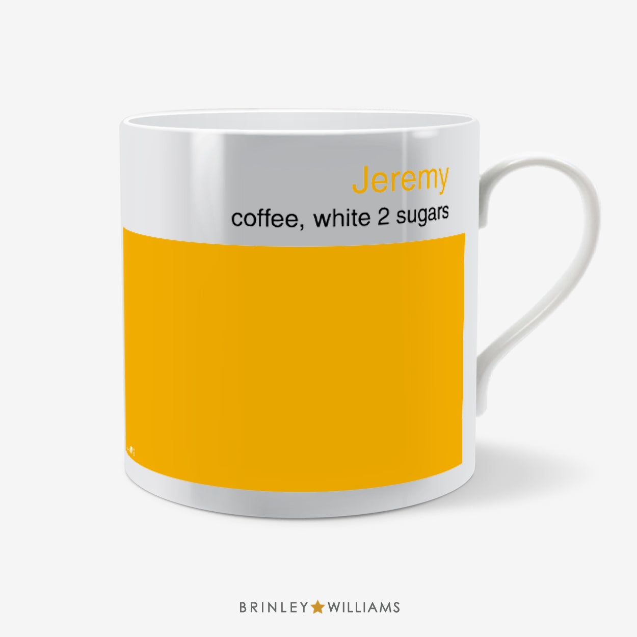 Colour Block Personalised Mug - Yellow