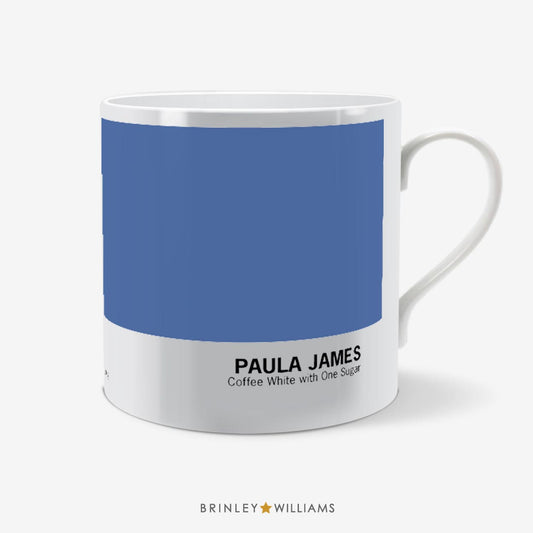 Colour Swatch Personalised Mug - Blue