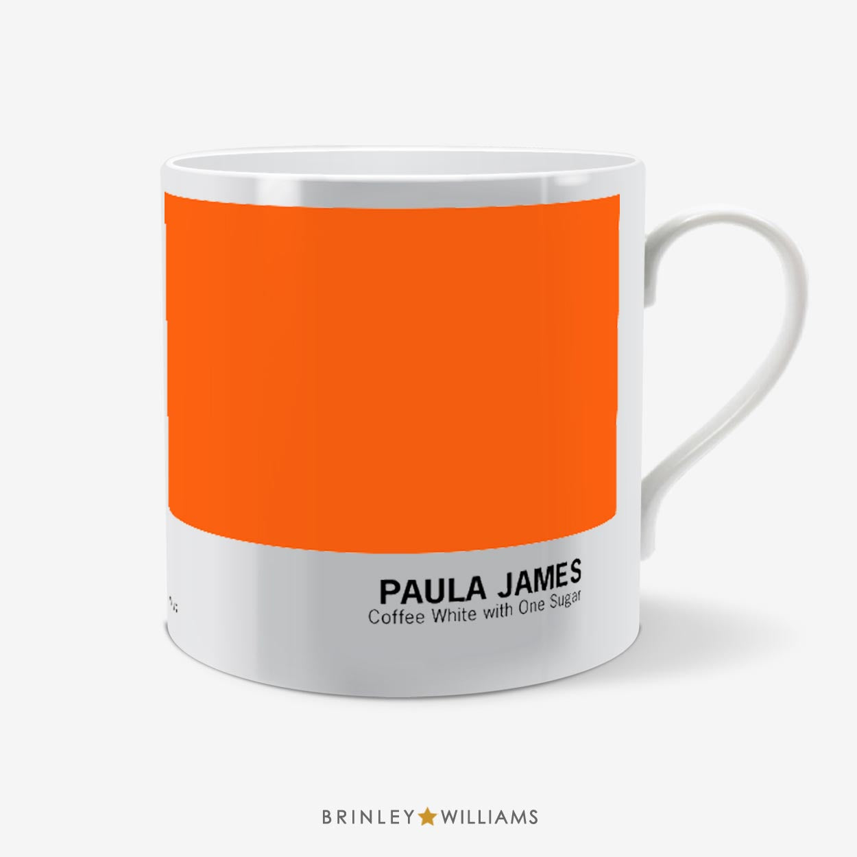 Colour Swatch Personalised Mug - Orange