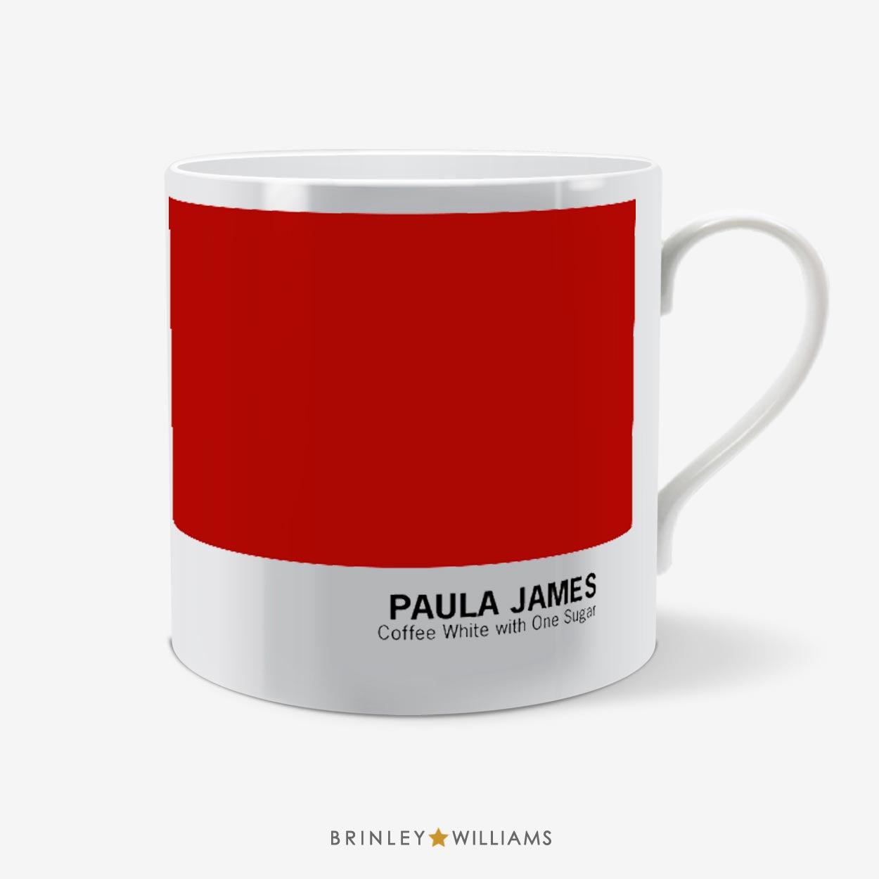 Colour Swatch Personalised Mug - Red