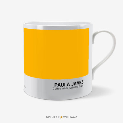 Colour Swatch Personalised Mug - Yellow