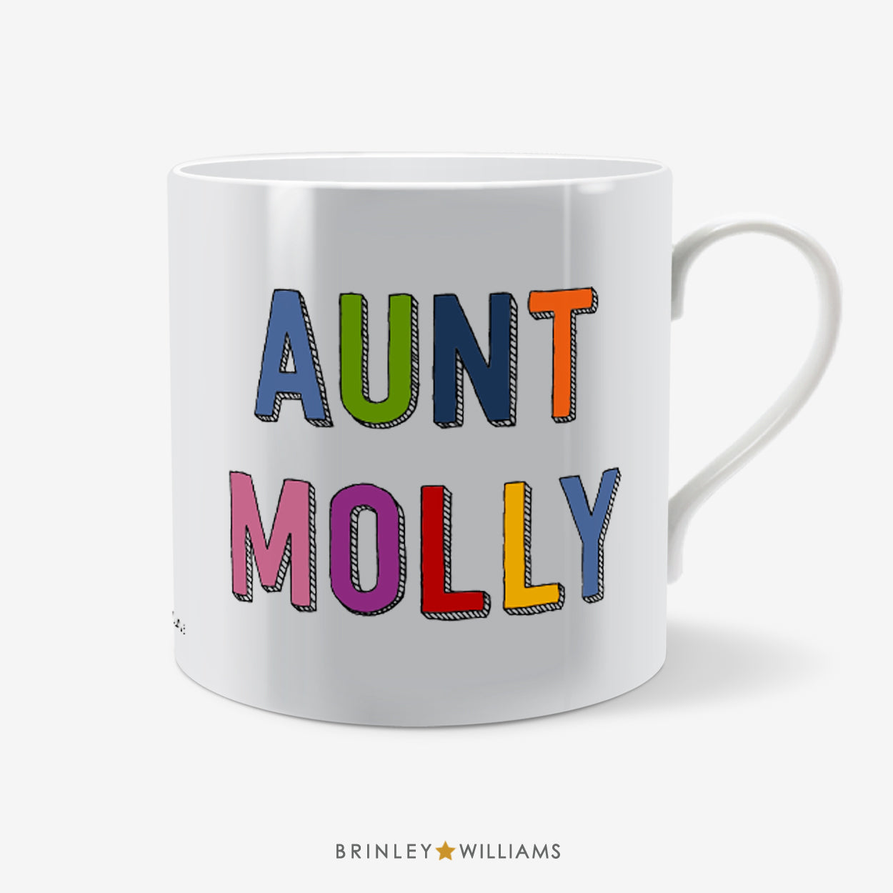 Colourful Typeface Personalised Mug - Aunt Molly