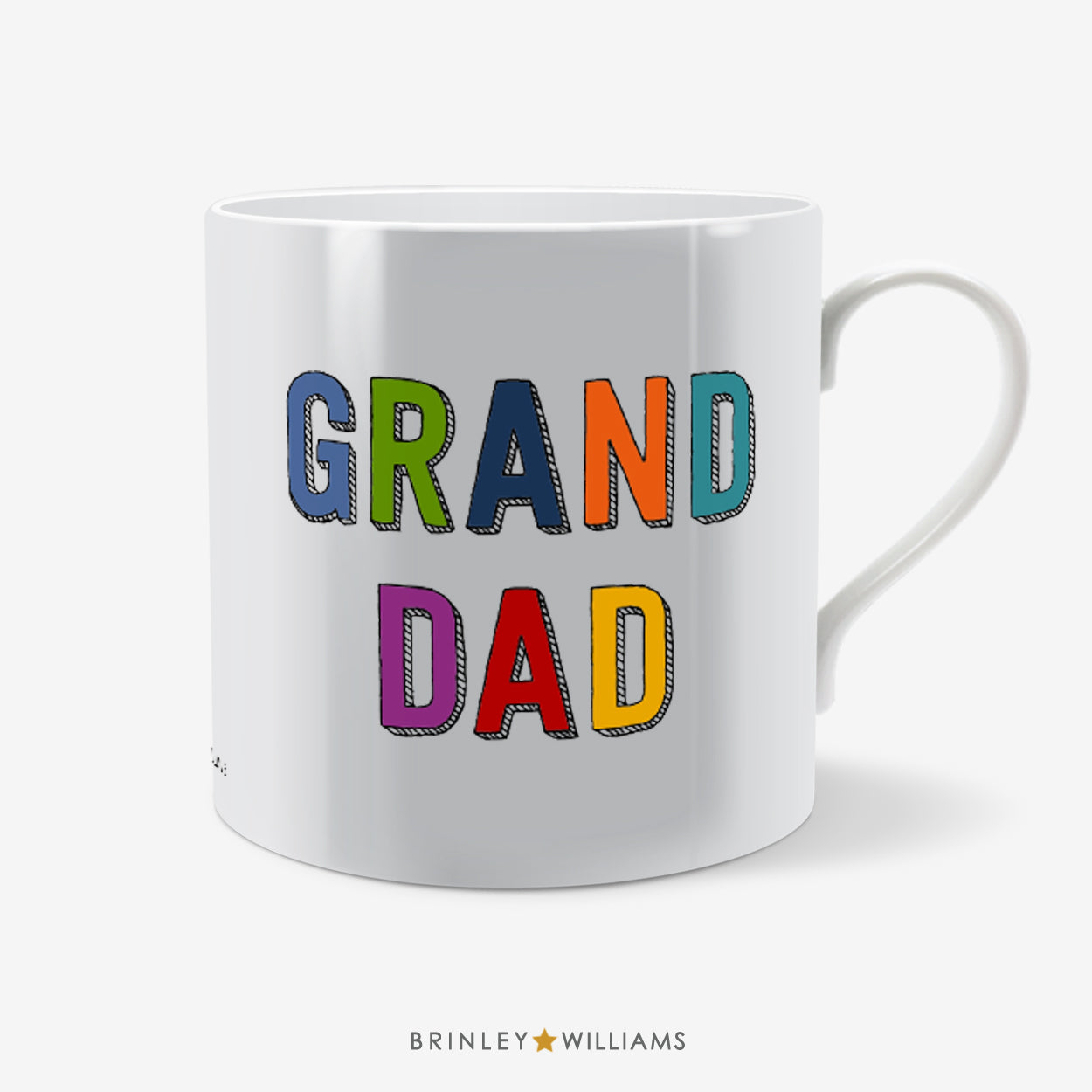 Colourful Typeface Personalised Mug - Grand Dad