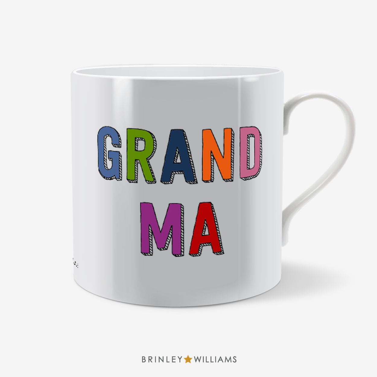 Colourful Typeface Personalised Mug - Grand Ma