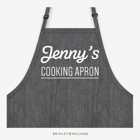 Cooking Apron - Personalised - Black Denim