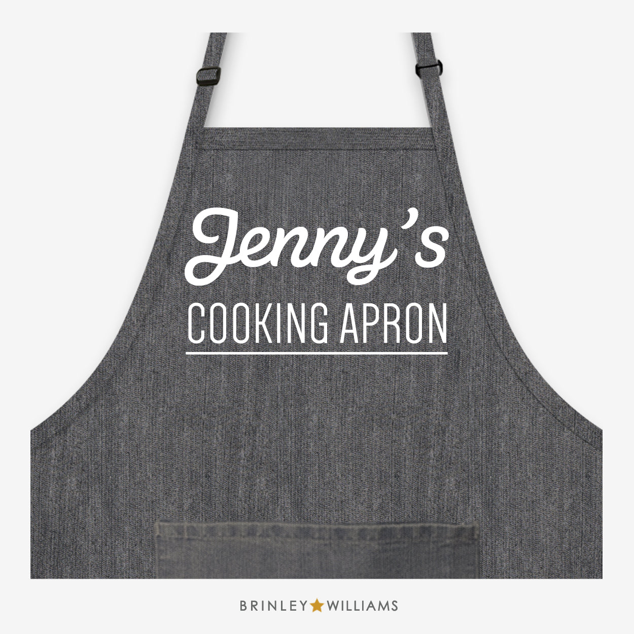 Personalised Black Denim Cooking Apron