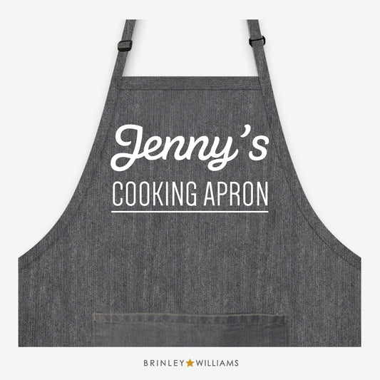Personalised Black Denim Cooking Apron