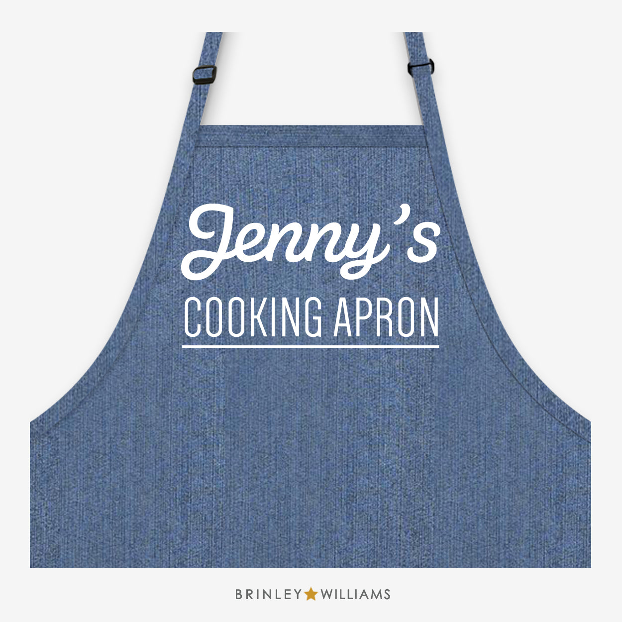 Cooking Apron - Personalised - Blue Denim