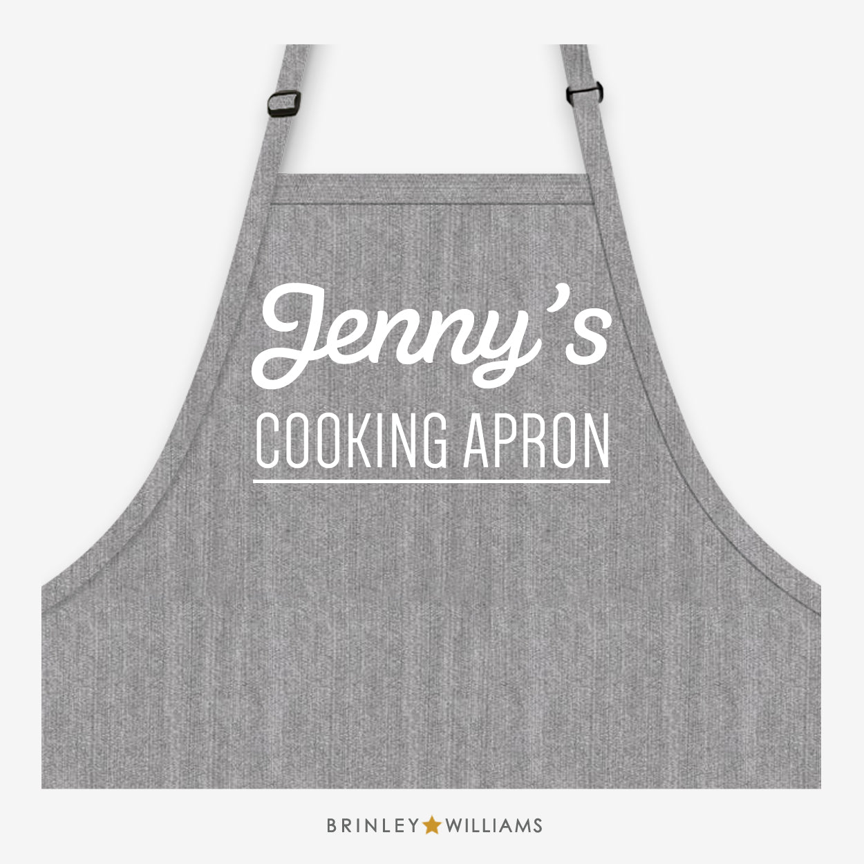 Personalised Grey Denim Cooking Apron