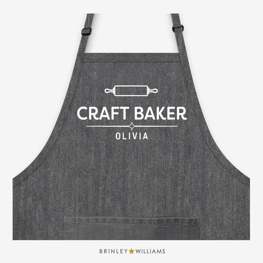 Craft Baker Personalised Denim Apron - Black