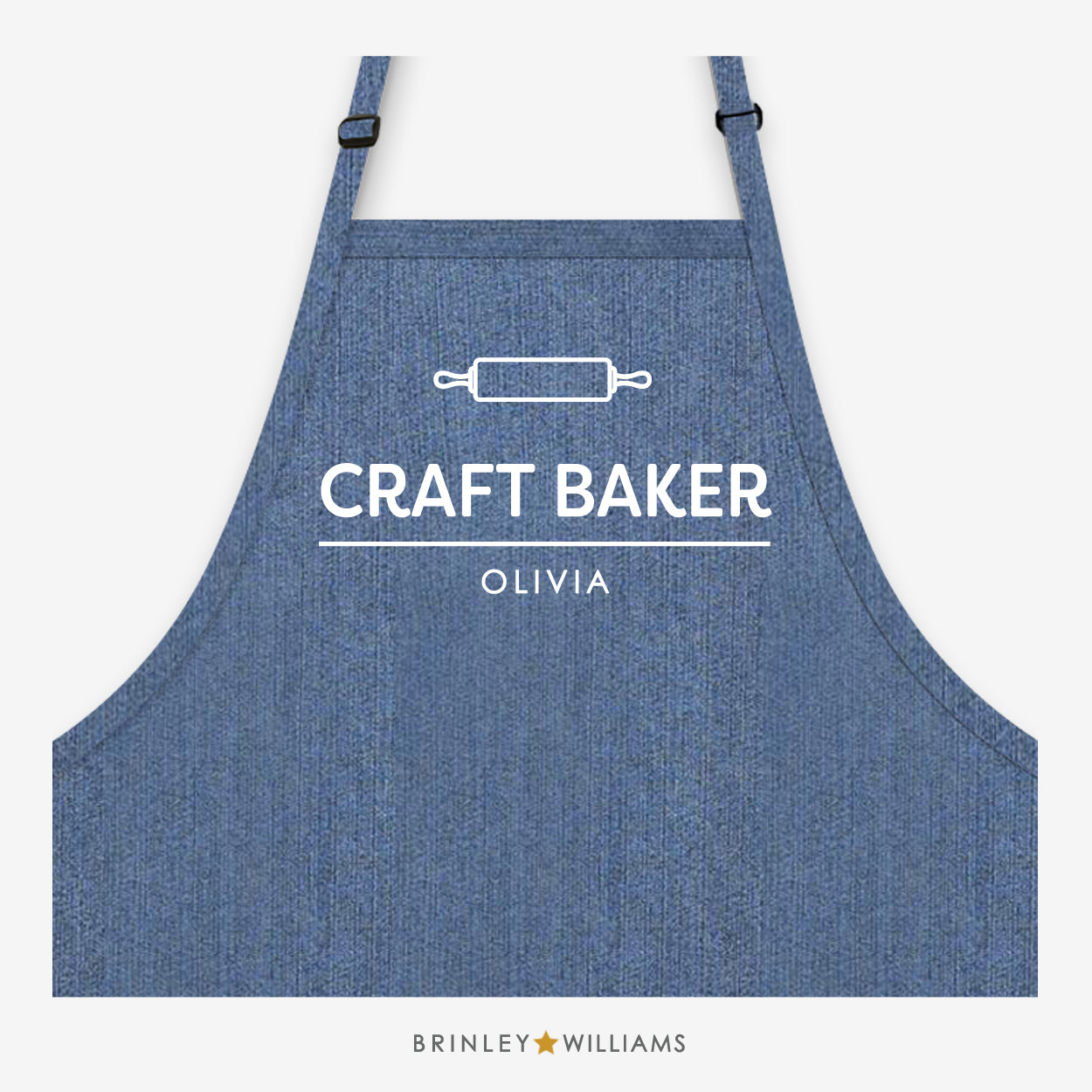 Craft Baker Apron - Personalised - Blue Denim