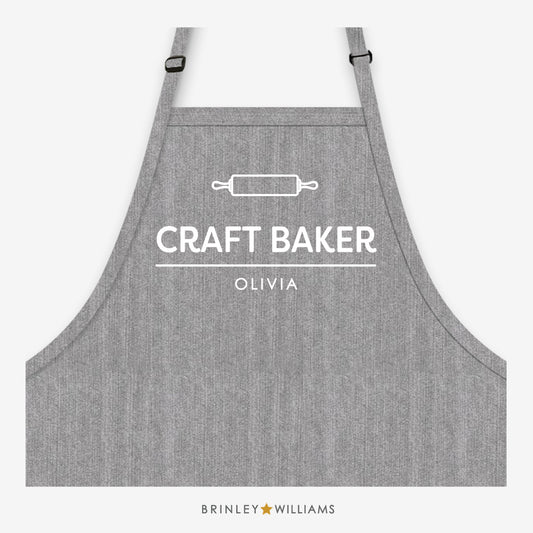 Craft Baker Personalised Grey Denim Apron 