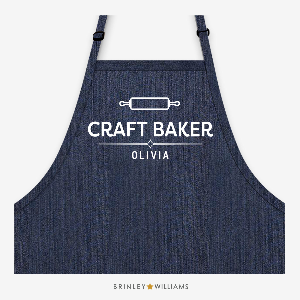 Craft Baker Personalised Denim Apron - Indigo