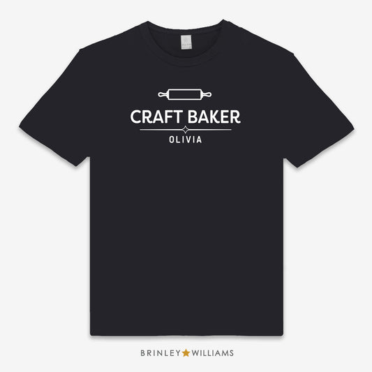 Craft Baker Personalised Unisex Culinary T-shirt - black