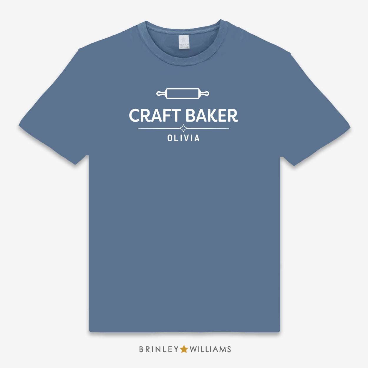 Craft Baker Personalised Unisex Culinary T-shirt - indigo