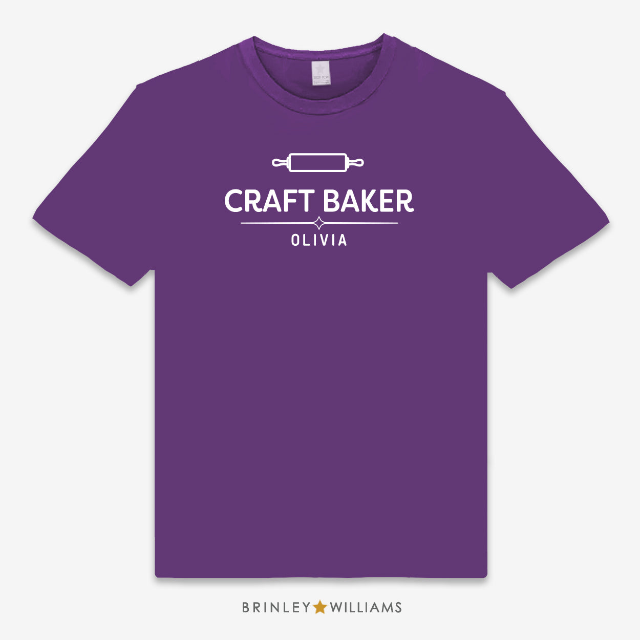 Craft Baker Personalised Unisex Culinary T-shirt -  purple