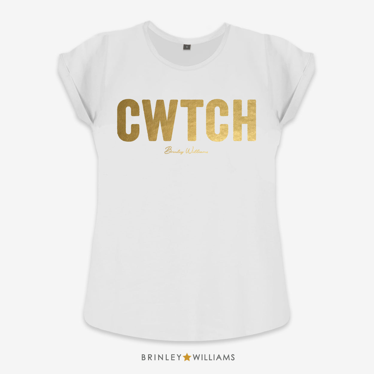 Big Cwtch Rolled Sleeve T-shirt - White